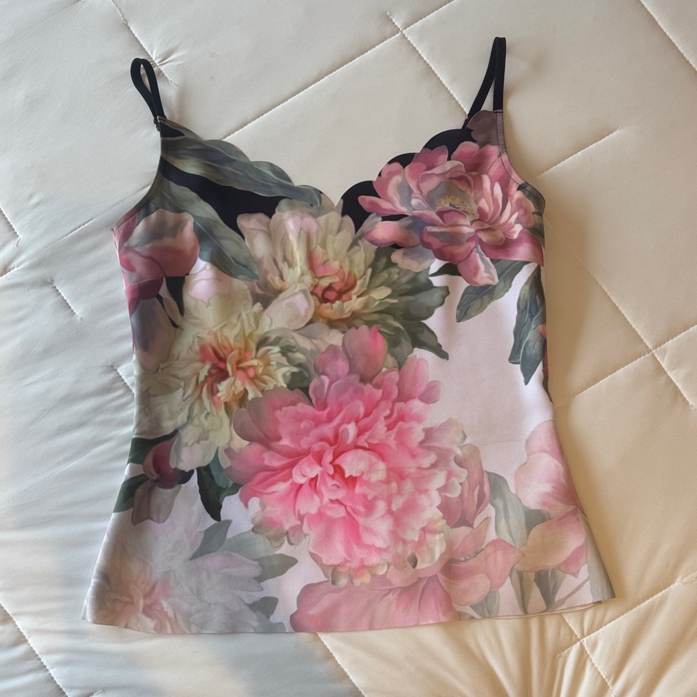 Ted Baker Camisole Top - Pink and Cream